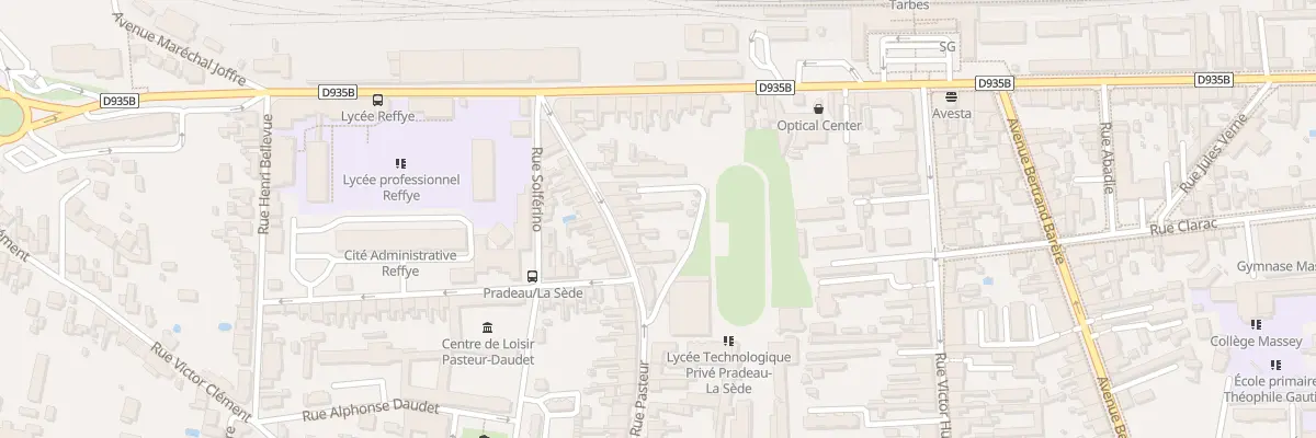 Plan du 34 Rue Pasteur à Tarbes
