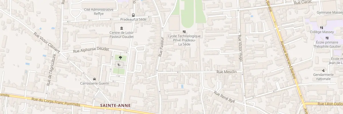 Plan du 14 Rue Pasteur à Tarbes