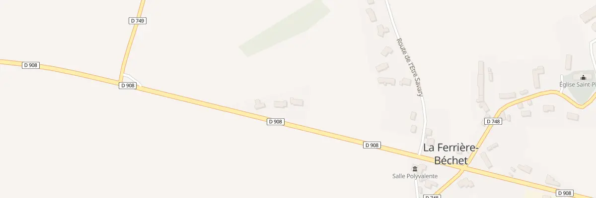 Plan du 14 Rte Departemental 908 à La Ferrière-Béchet