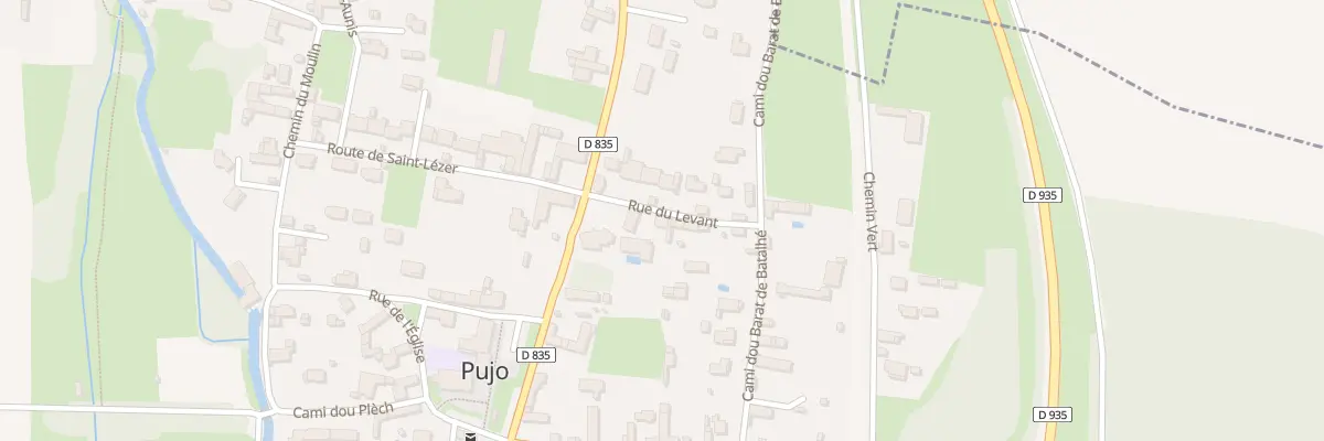 Plan du 4T Rue du Levant à Pujo