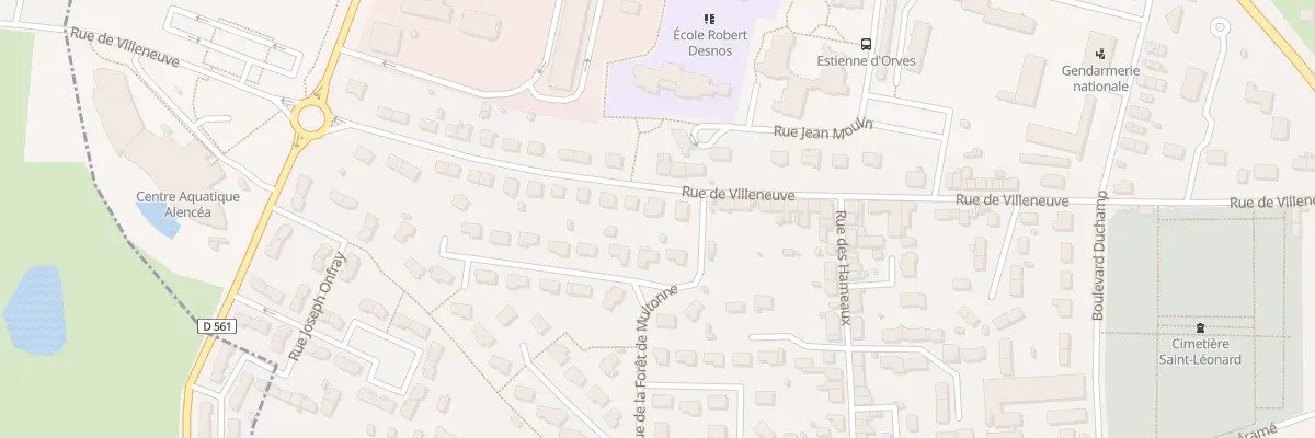 Plan du 73 Rue de Villeneuve à Alençon