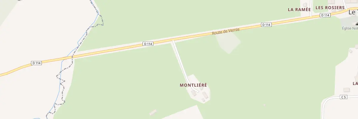 Plan du 5023 Montliere au Tronchet