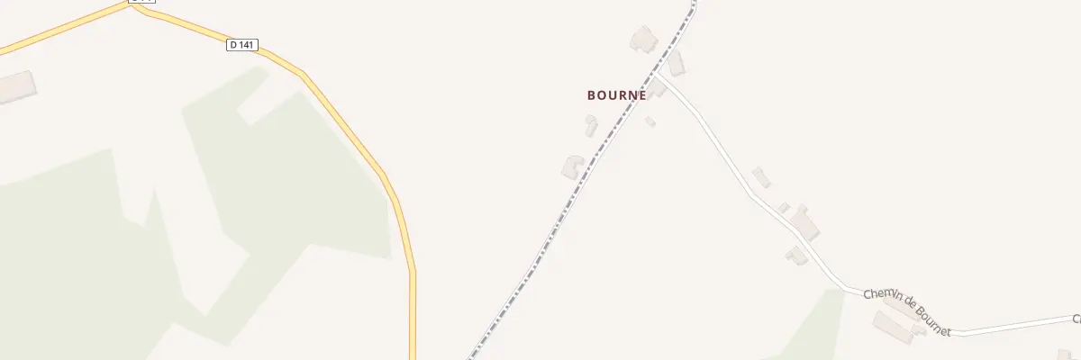 Plan du 1 Bourne à Nonac