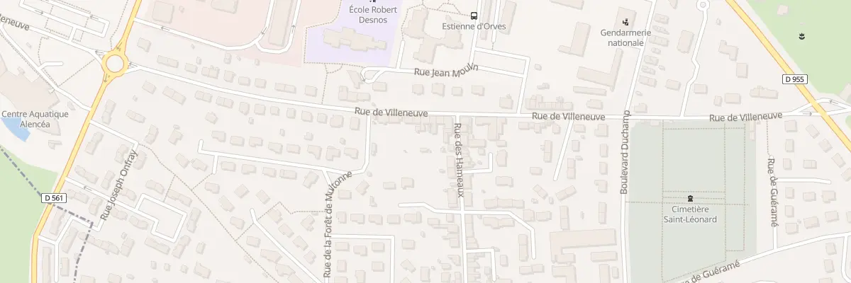 Plan du 57 Rue de Villeneuve à Alençon