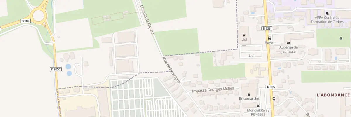 Plan du 80 Rue de Perseigna à Tarbes