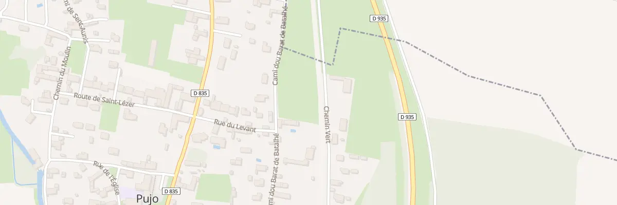 Plan du 7 Cami Dou Barat Batalhe à Pujo