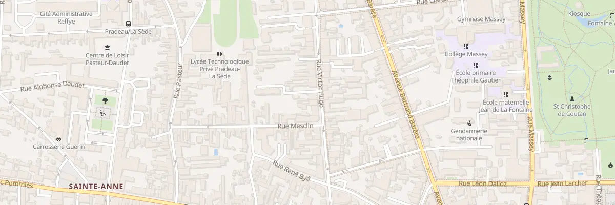 Plan du 15 Rue Victor Hugo à Tarbes
