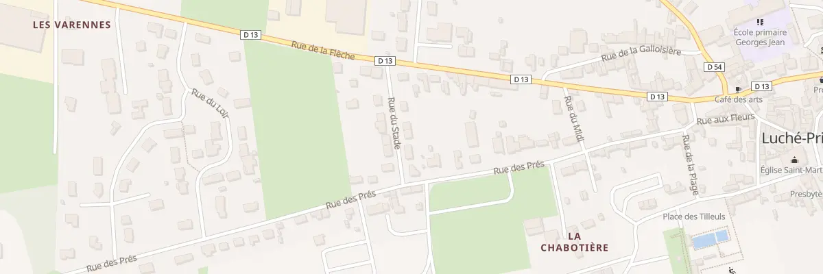 Plan du 4 Rue du Stade à Luché-Pringé
