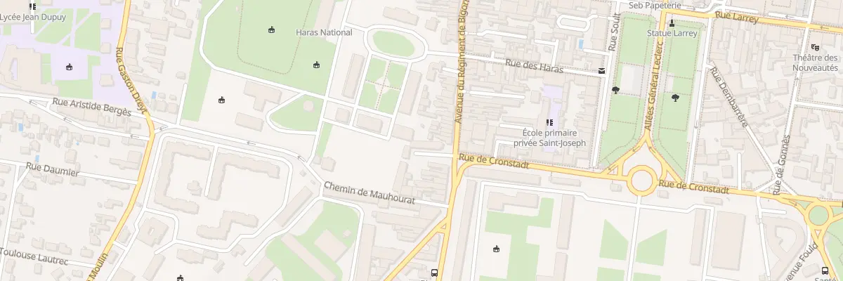 Plan du 100 Av du Régiment de Bigorre à Tarbes