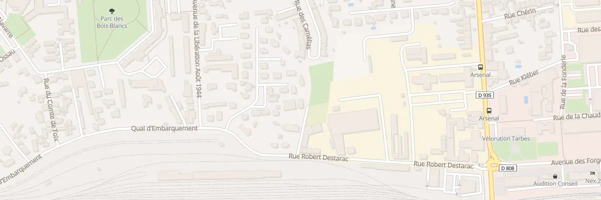 Plan du 30 Rue Robert Destarac à Tarbes