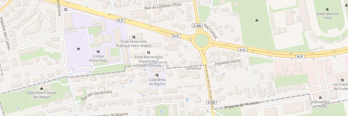 Plan du 24 Rue Carnot à Tarbes