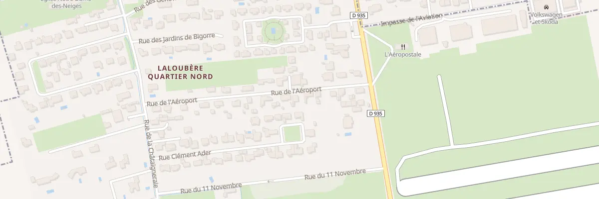 Plan du 8 Rue de l’Aeroport à Laloubère