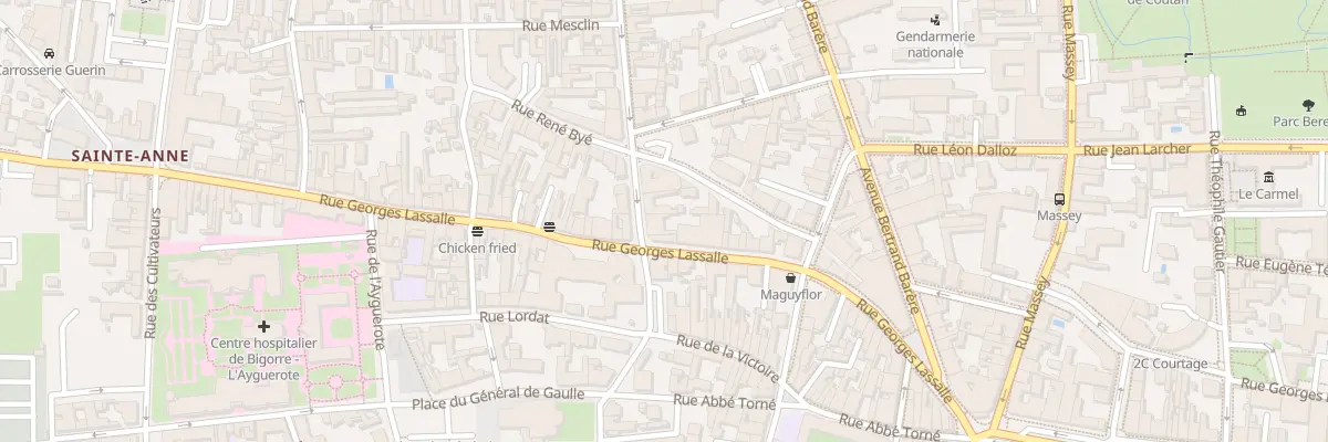 Plan du 2 Rue Victor Hugo à Tarbes