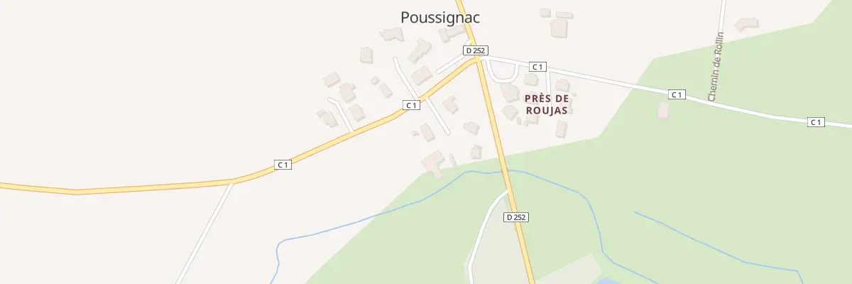 Plan du 1 Hillon et Verduzan à Poussignac