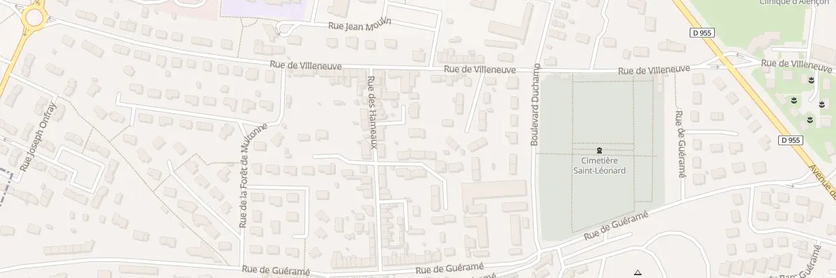 Plan du 34 Rue des Hameaux à Alençon