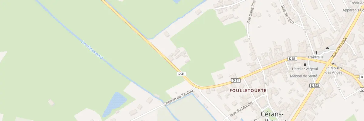 Plan du 34 Rue de la Suze à Cérans-Foulletourte