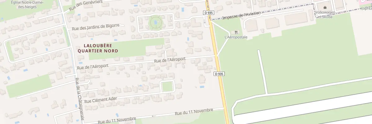 Plan du 4 Rue de l’Aeroport à Laloubère
