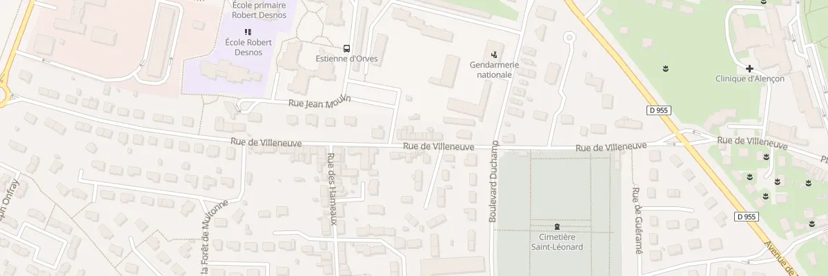 Plan du 42 Rue de Villeneuve à Alençon