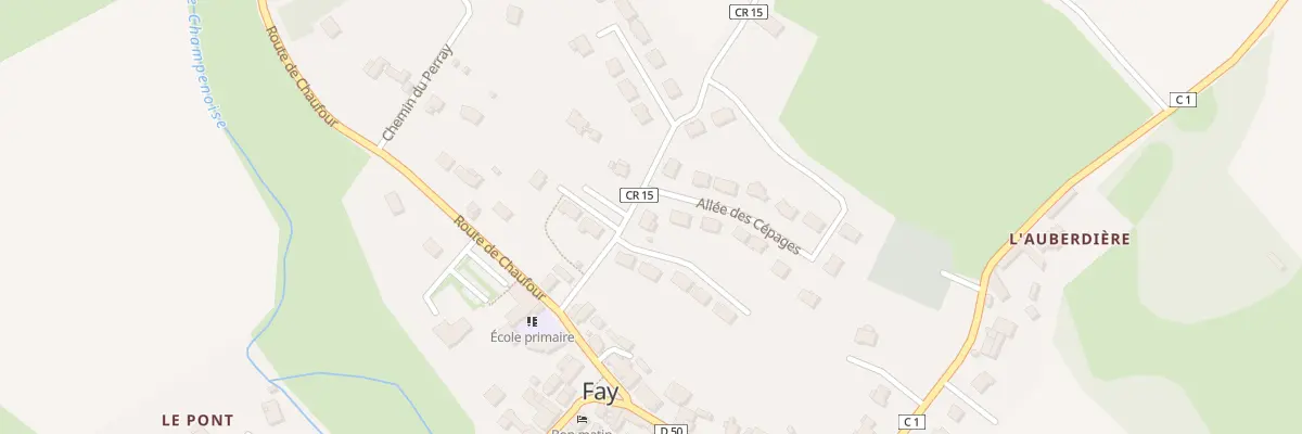 Plan du 6 Rue du Vicariat à Fay