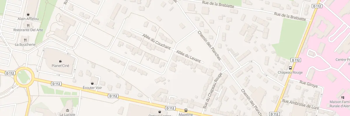 Plan du 2 All du Levant à Alençon