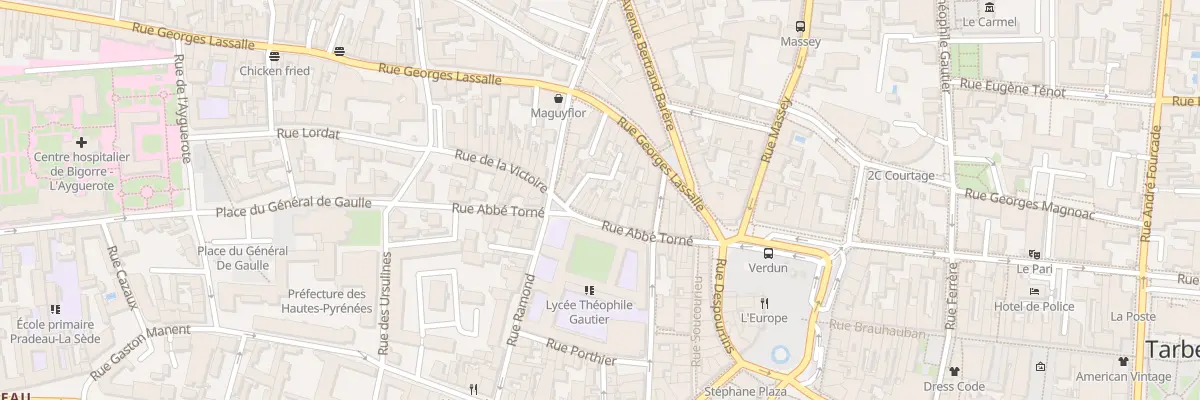 Plan du 24 Rue Abbé Torné à Tarbes