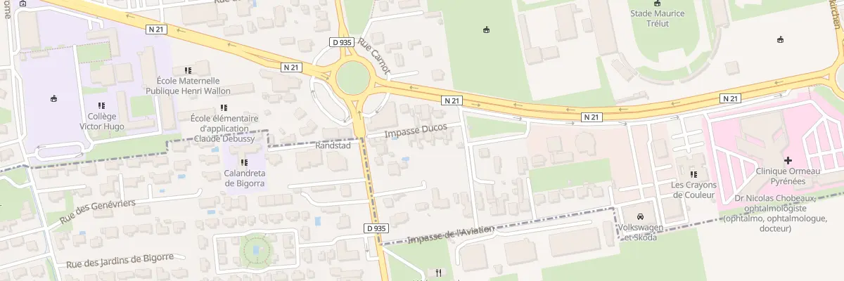 Plan du 9013 Imp Ducos à Tarbes