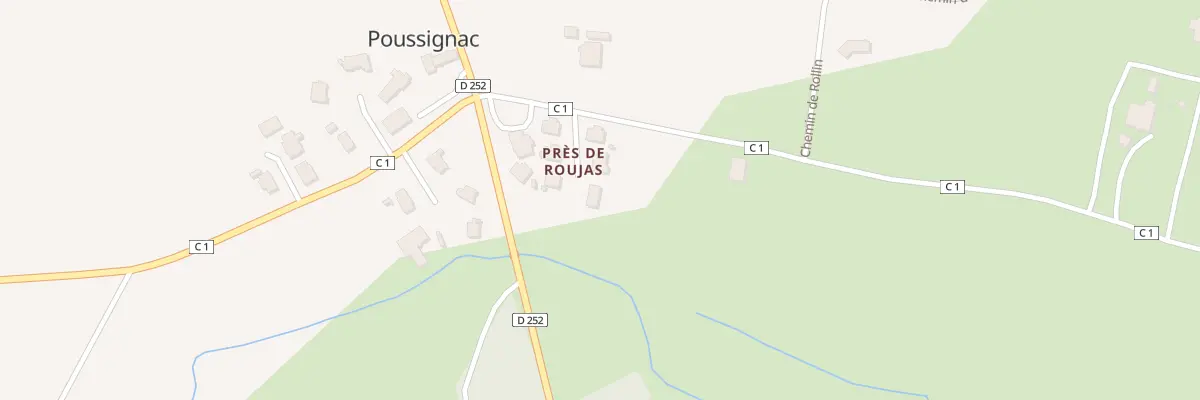 Plan du 9000 Pres de Roujas à Poussignac