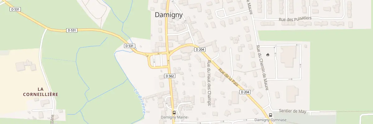 Plan du 2 Pl de l’Eglise à Damigny