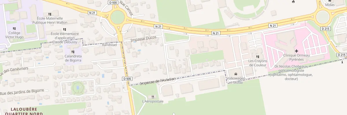 Plan du 9001 Imp Ducos à Tarbes