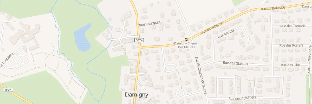 Plan du 2 All Marot à Damigny