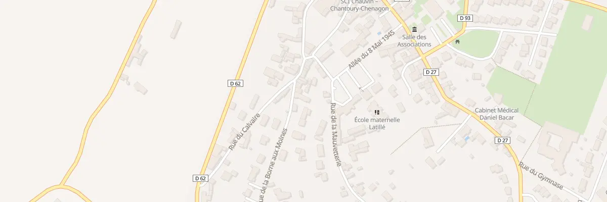 Plan du 1 Rue de la Borne aux Moines à Latillé
