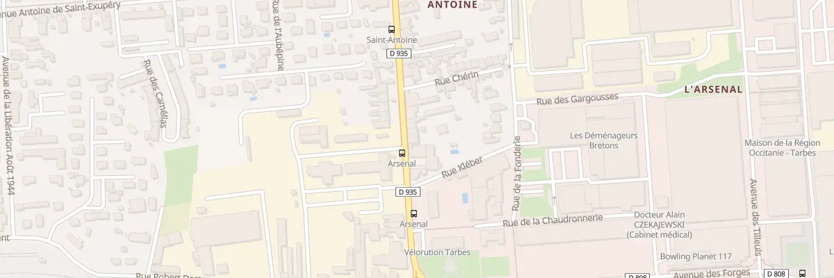 Plan du 6 Av Alsace Lorraine à Tarbes