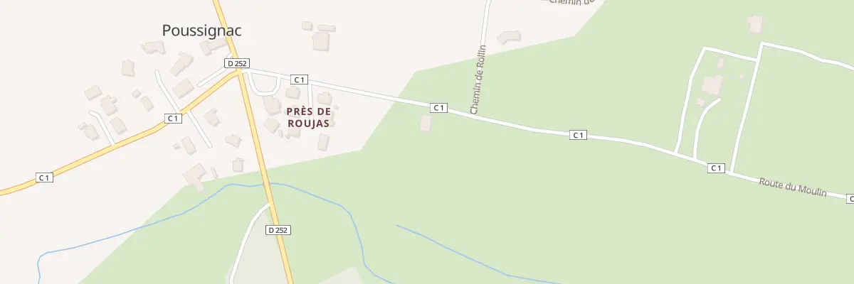 Plan du 9995 Pres de Roujas à Poussignac