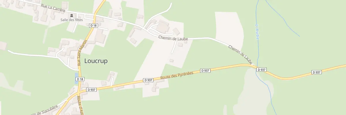 Plan du 14 Che de Laube à Loucrup