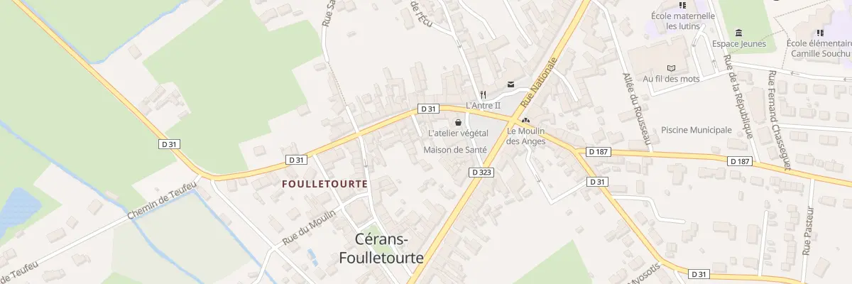 Plan du 1 Cour des Miracles à Cérans-Foulletourte