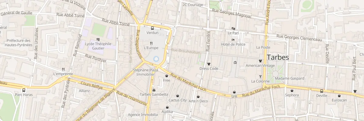 Plan du 6 Rue Brauhauban à Tarbes