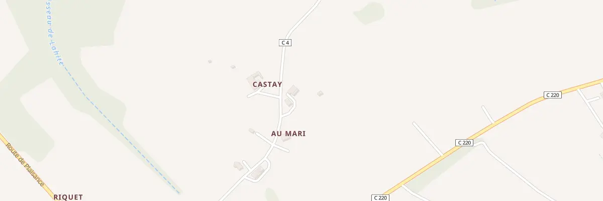 Plan de A la Courrege à Loussous-Débat