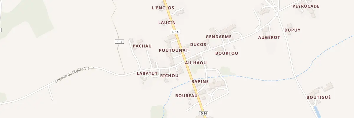 Plan du 5037 Poutounat à Ladevèze-Rivière