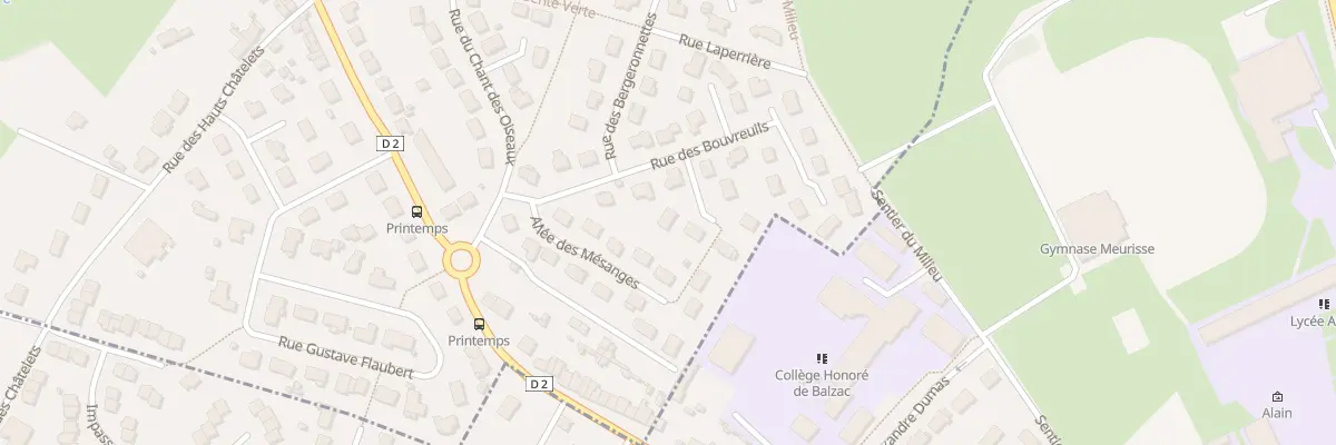 Plan du 2 All des Pinsons à Damigny