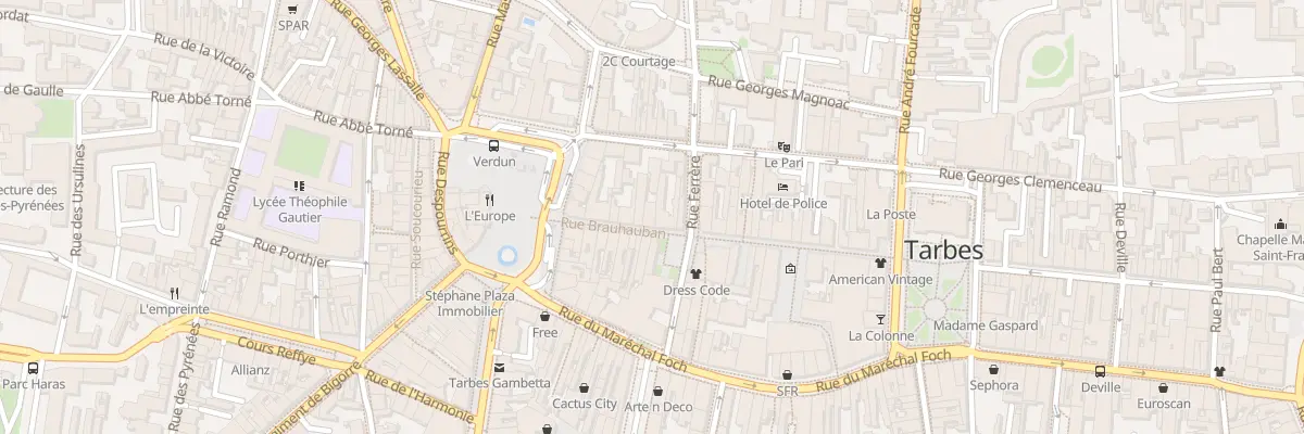 Plan du 9 Rue Brauhauban à Tarbes
