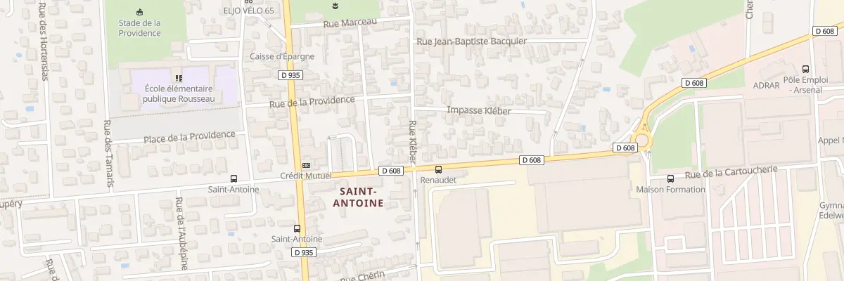 Plan du 2 Rue Kléber à Tarbes