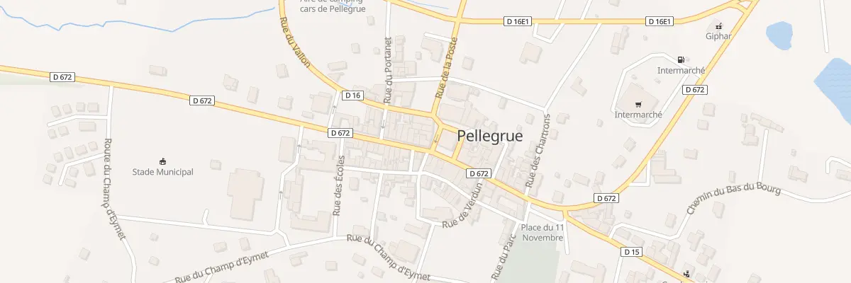 Plan du 13 Pl du Huit Mai 1945 à Pellegrue