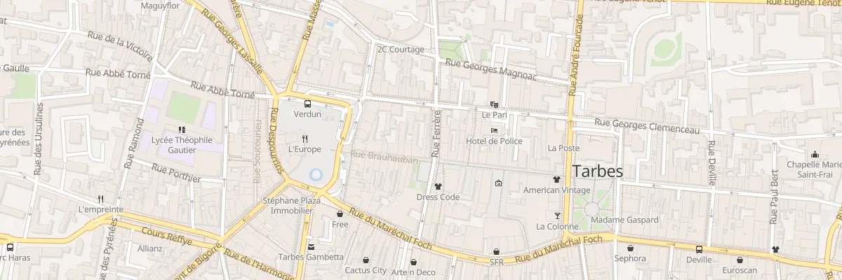 Plan du 11 Rue Brauhauban à Tarbes