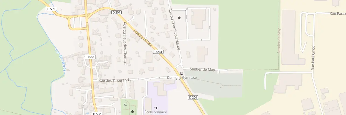 Plan du 1 Rue du Chem de Maure à Damigny
