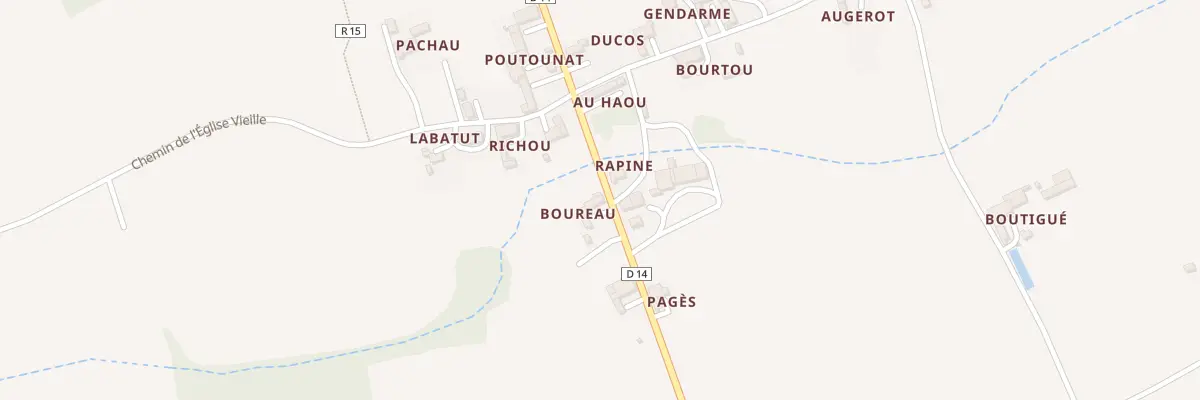 Plan du 5053 Boureau à Ladevèze-Rivière