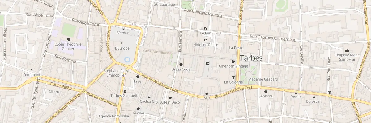Plan du 20 Rue Brauhauban à Tarbes