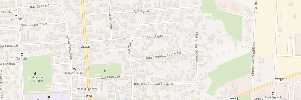 Plan du 9 Rue Raymond Crouzillac à Tarbes