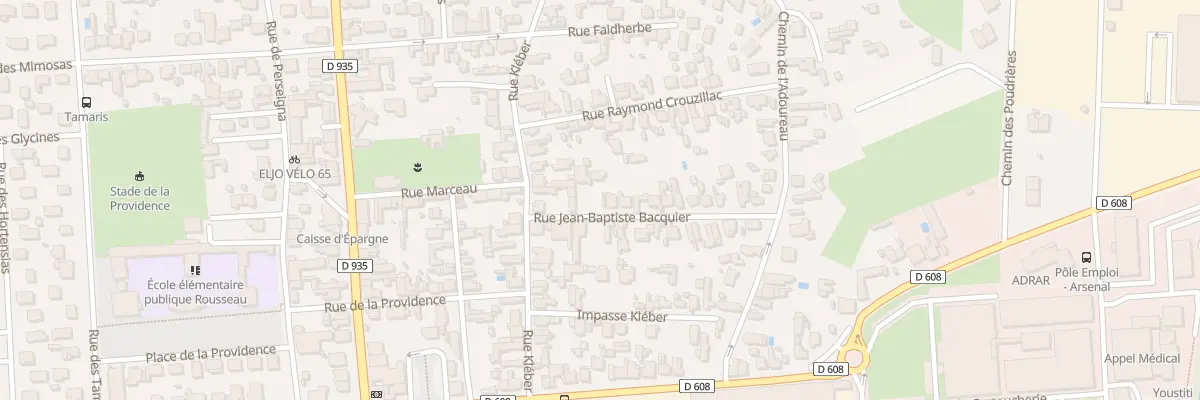 Plan du 3 Rue J Baptiste Bacquier à Tarbes
