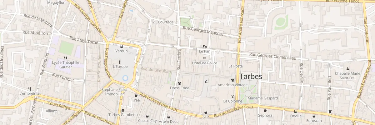 Plan du 17 Rue Brauhauban à Tarbes