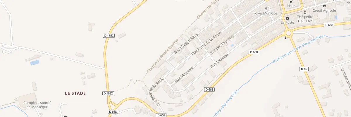 Plan du 89 Rue Porte de la Réole à Monségur